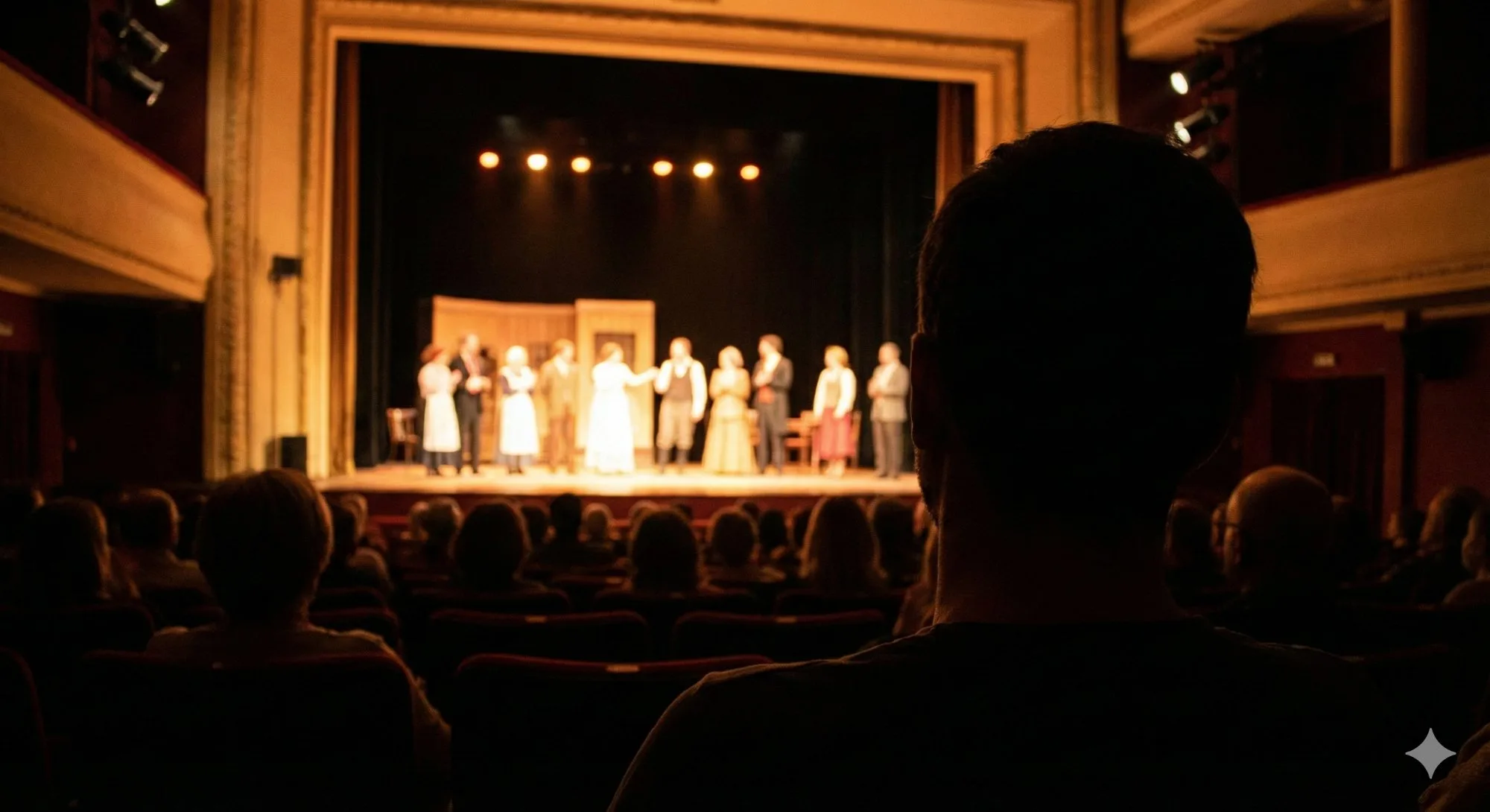 Audience watching theater performance